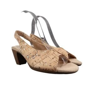 Munro Shoes Womens 5.5 Sandals Slingback Heel Open Toe Comfort Fashion Rochelle